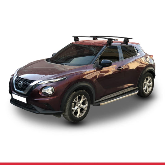 Compatible with Nissan Juke 2 (F16) 2020-2025 ACE-4 Car Roof Rack Cross Bar Black Aluminium 2 Bars