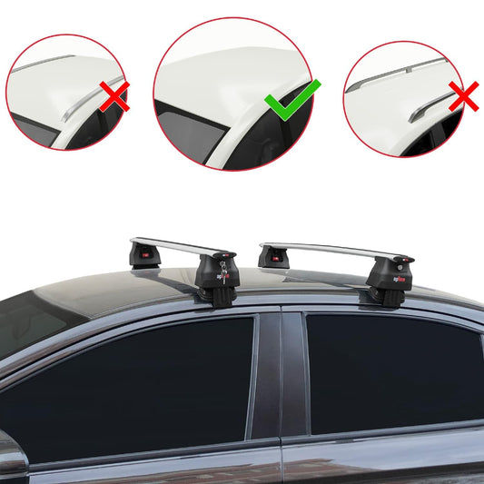 Compatible with Honda City 2021-2025 ACE-4 Car Roof Rack Cross Bar Grey Aluminium 2 Bars