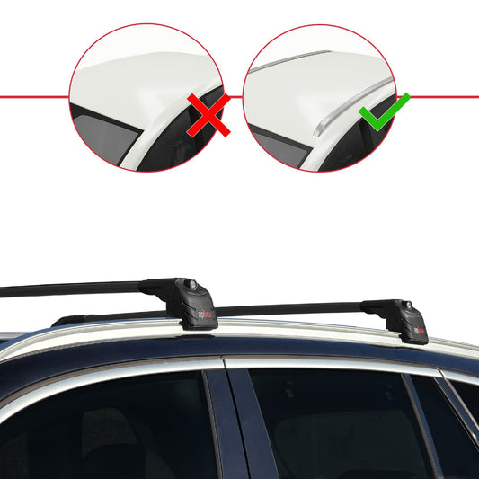 Compatible with BMW X5 (G05) 2019-2025 ACE-2 Car Roof Rack Cross Bar Black Aluminium 2 Bars