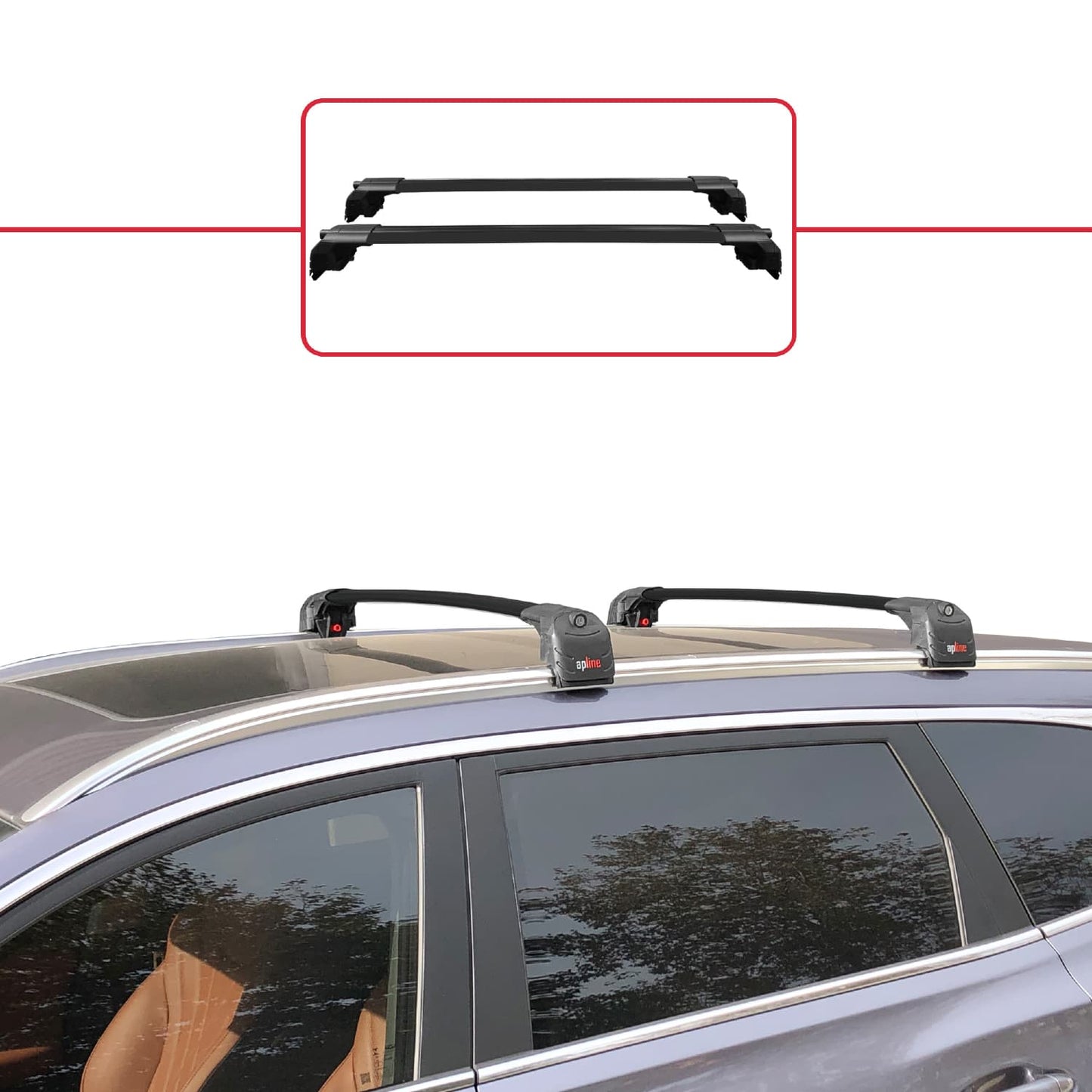 Compatible with Chery Tiggo 8 Pro 2020-2024 ACE-2 Car Roof Rack Cross Bar Black Aluminium 2 Bars