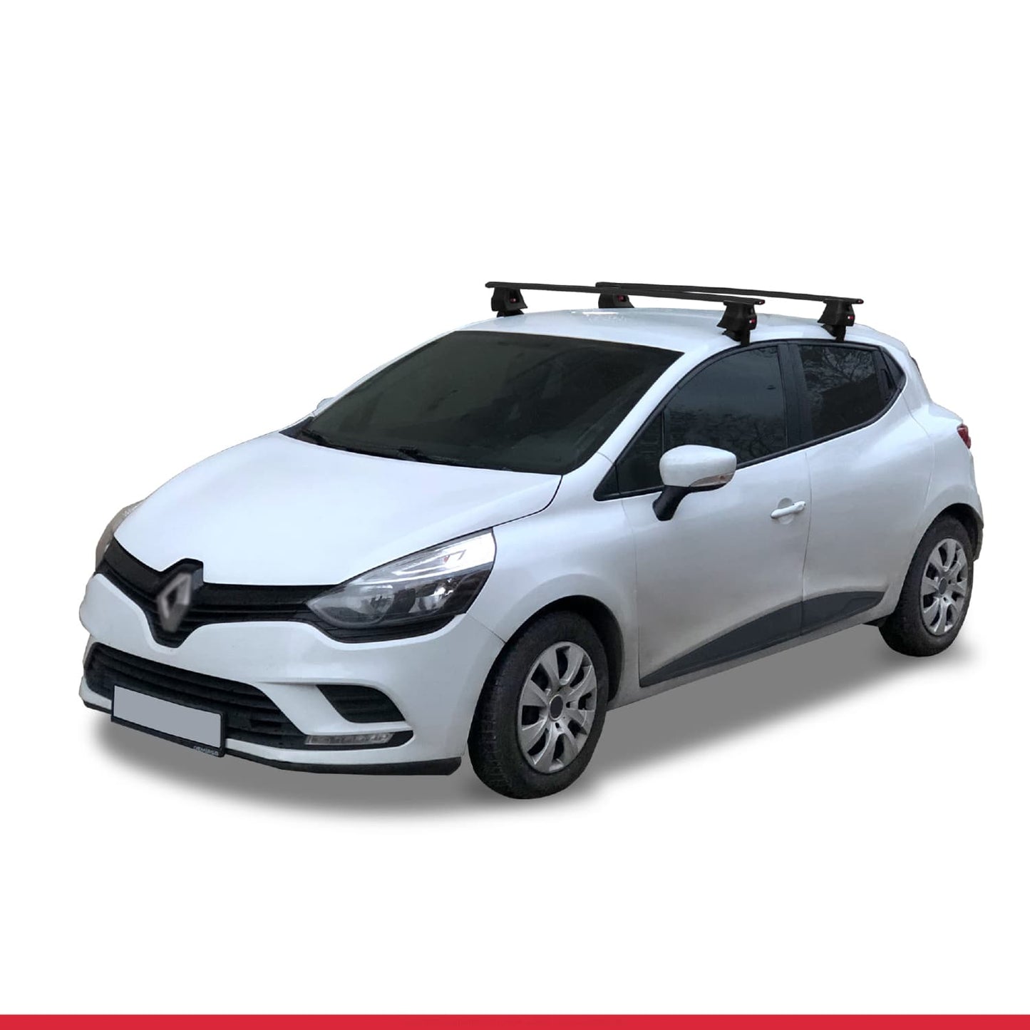 Compatible with Renault Clio 4 2013-2020 ACE-4 Car Roof Rack Cross Bar Black Aluminium 2 Bars