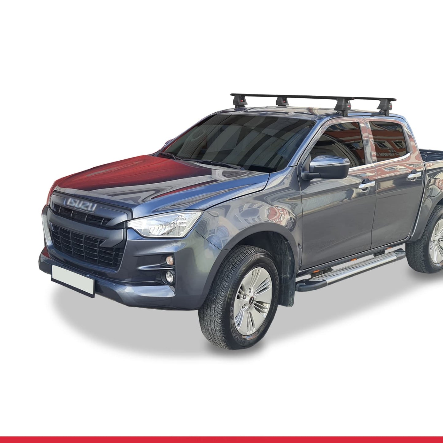 Compatible with Isuzu D-Max 3 (RG01) 2020-2025 ACE-4 Car Roof Rack Cross Bar Black Aluminium 2 Bars
