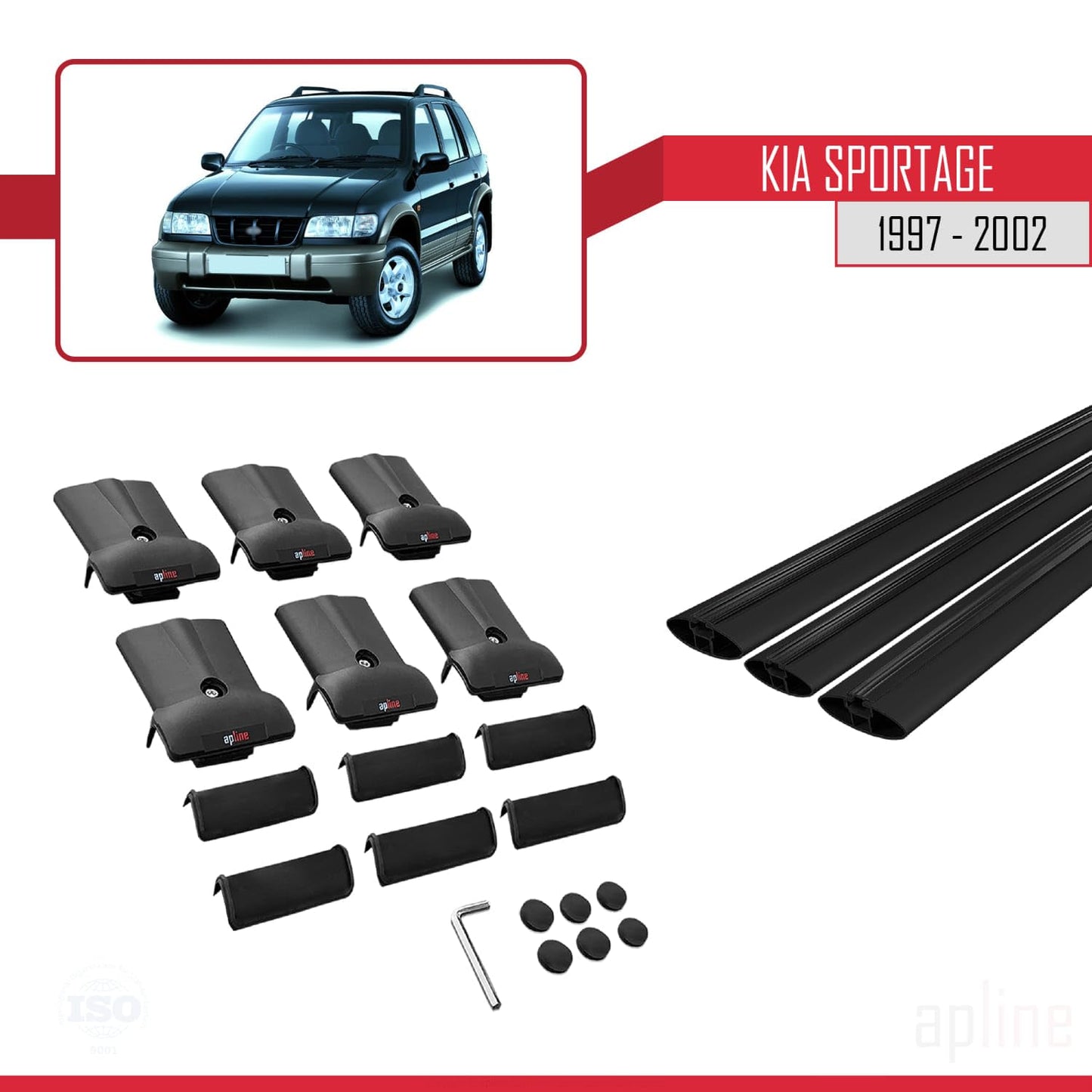 Compatible with Acura TSX Sport Wagon 2011-2014 Fly Model Car Roof Rack Cross Bar Black Aluminium 3 Bars