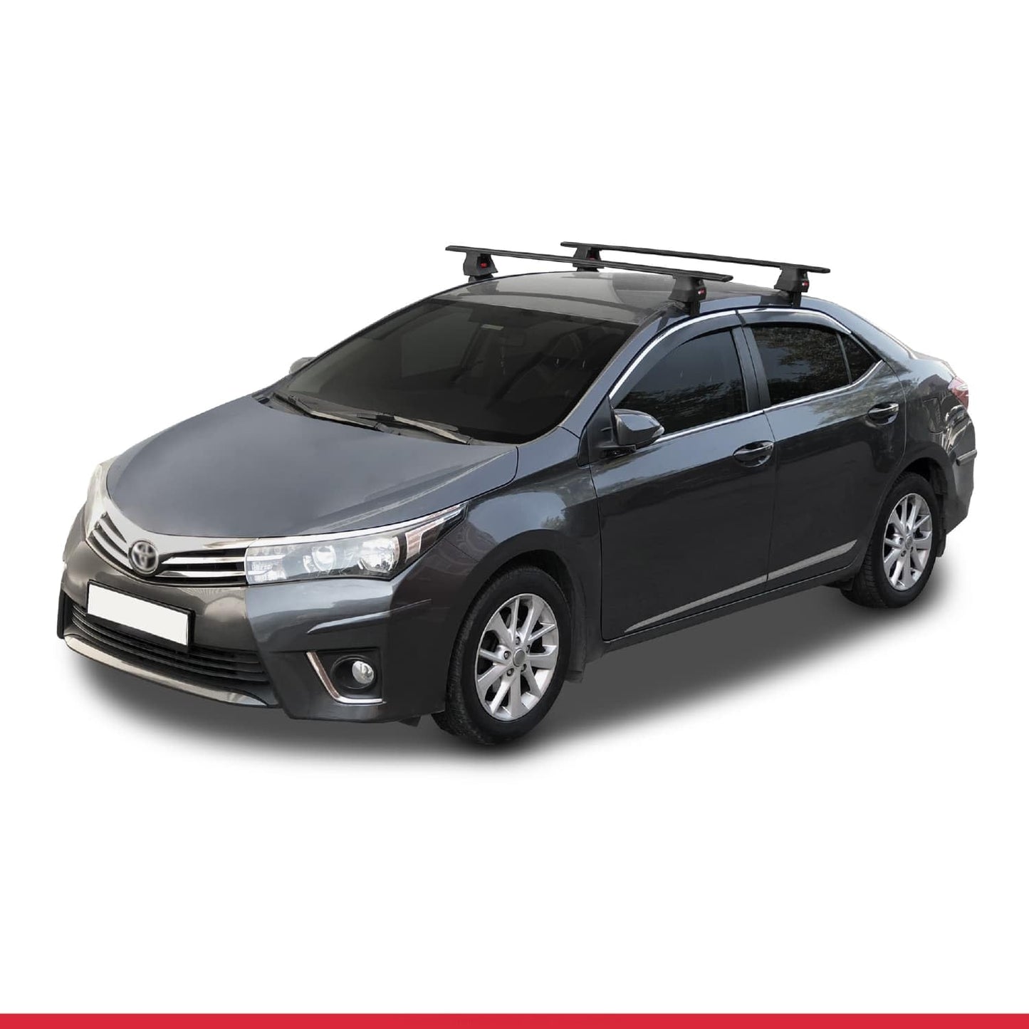 Compatible with Toyota Corolla 11 (E180) 2013-2018 ACE-4 Car Roof Rack Cross Bar Black Aluminium 2 Bars