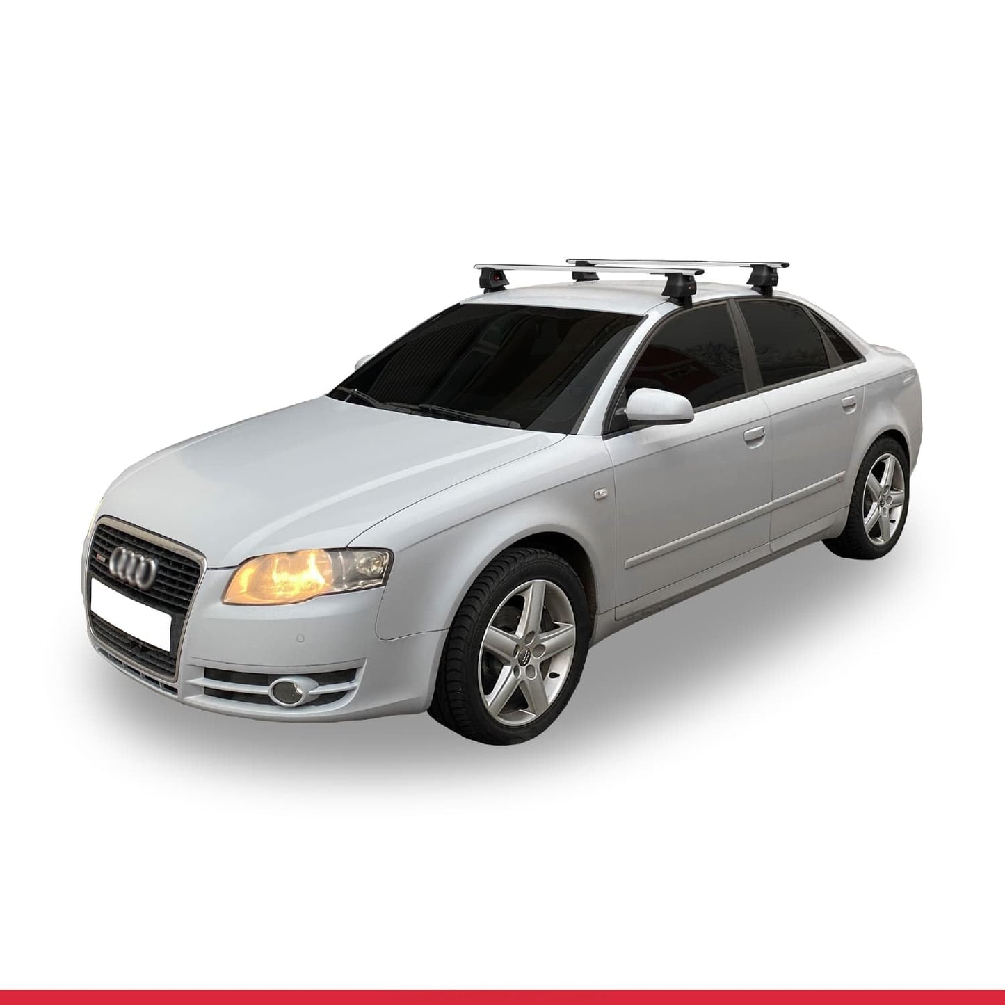 Compatible with Audi A4 (B6) 2001-2004 ACE-4 Car Roof Rack Cross Bar Grey Aluminium 2 Bars