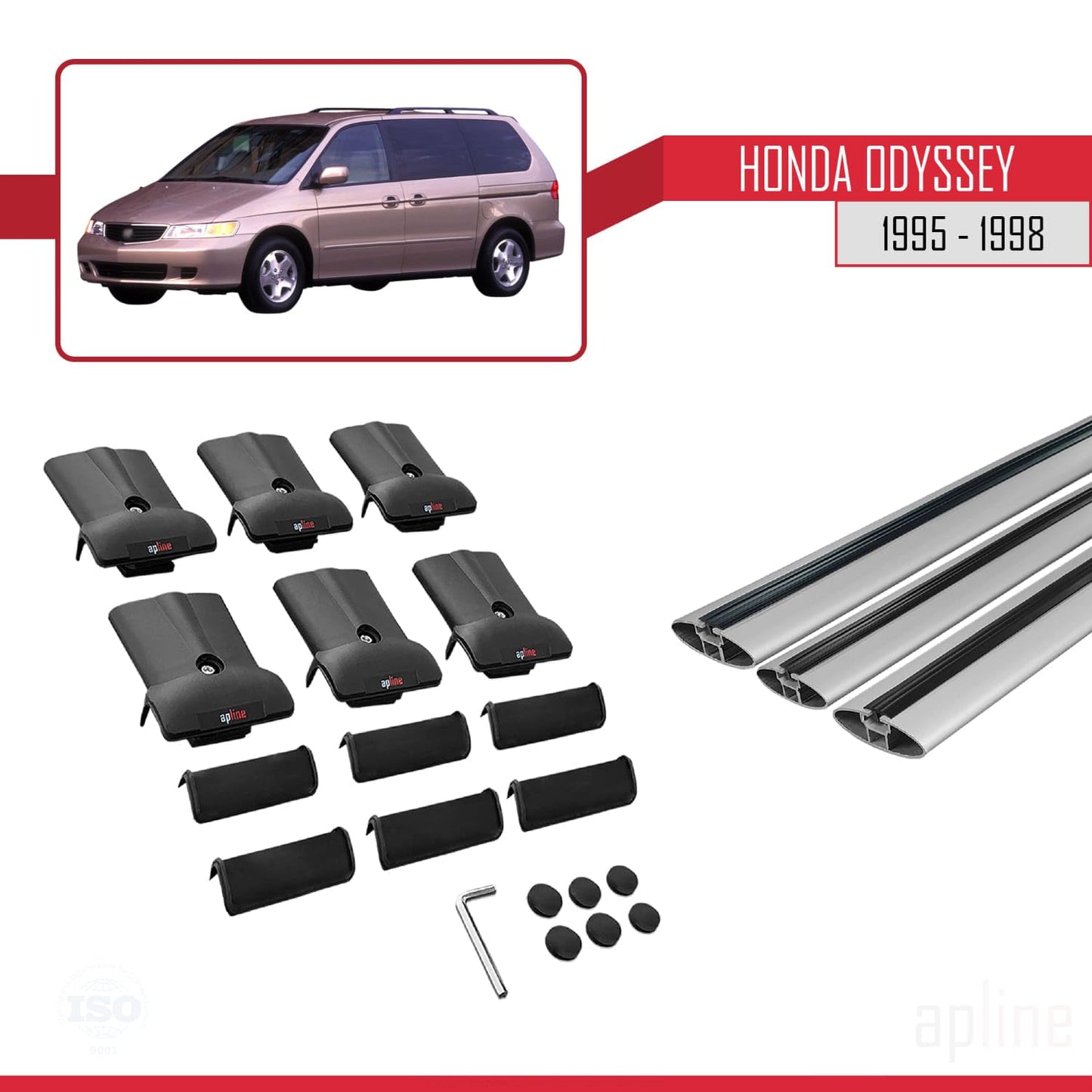Compatible with Acura TSX Sport Wagon 2011-2014 Fly Model Car Roof Rack Cross Bar Grey Aluminium 3 Bars