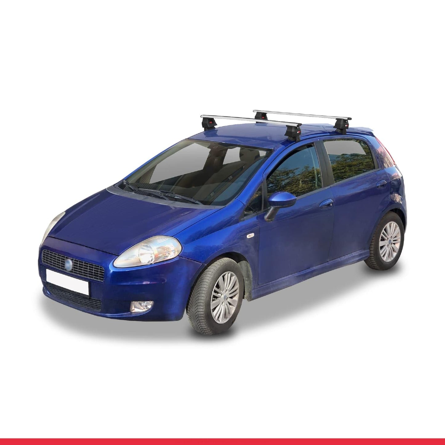 Compatible with Fiat Grande Punto (199) 2005-2012 ACE-4 Car Roof Rack Cross Bar Grey Aluminium 2 Bars