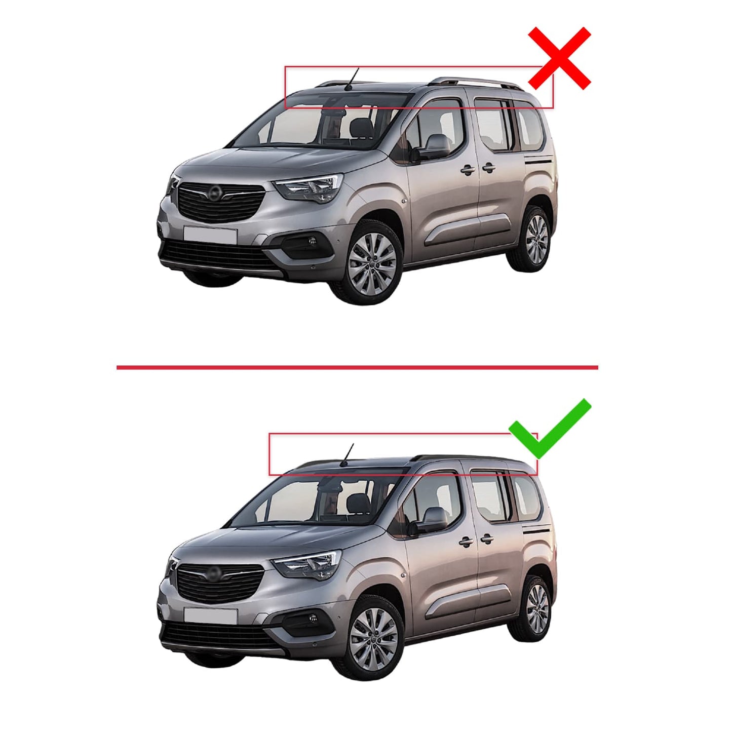 Compatible with Opel Combo E Life 2023-2025 ACE-2 Car Roof Rack Cross Bar Black Aluminium 2 Bars