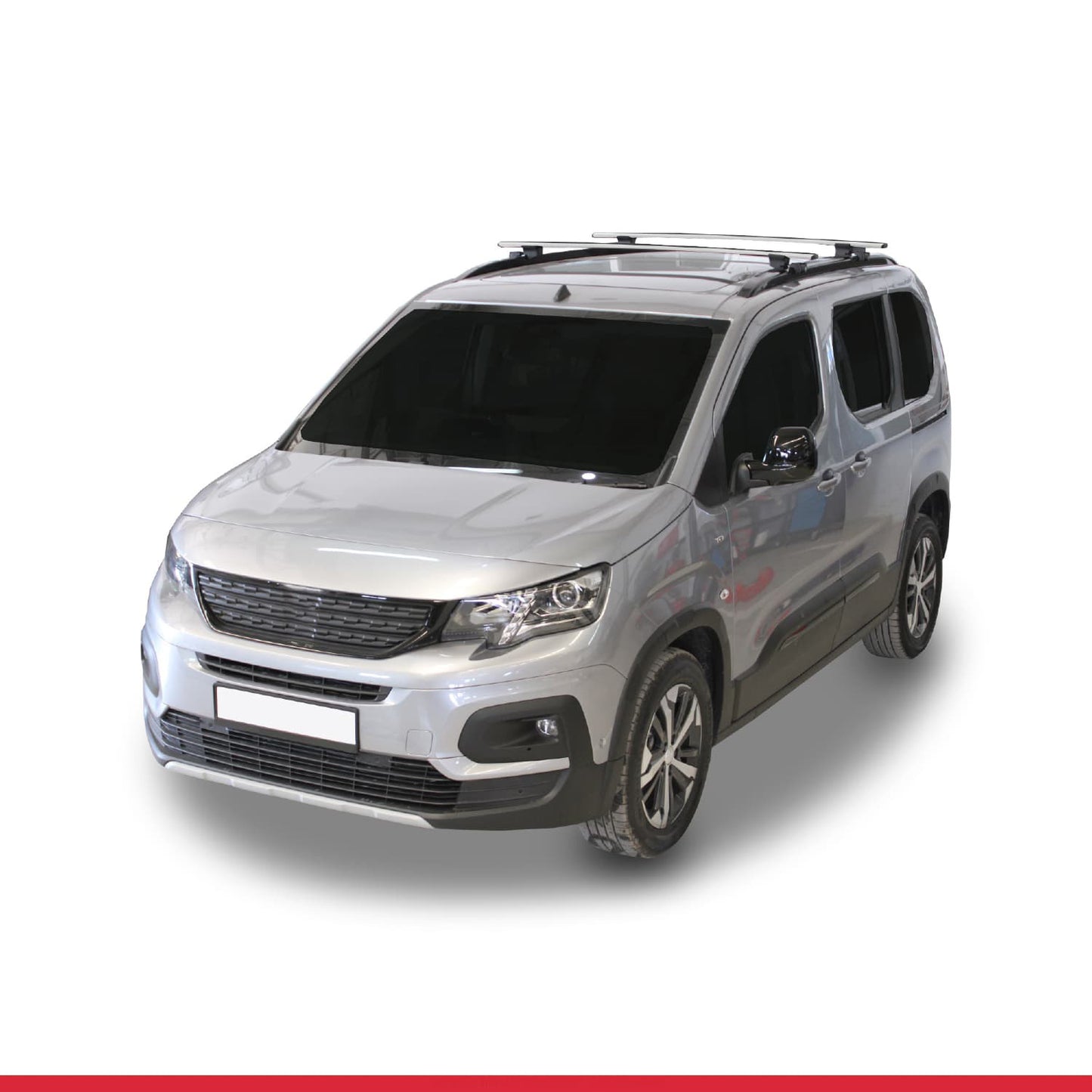 Compatible with Peugeot Rifter 2023-2024 HOOK Model Car Roof Rack Cross Bar Grey Aluminium 2 Bars