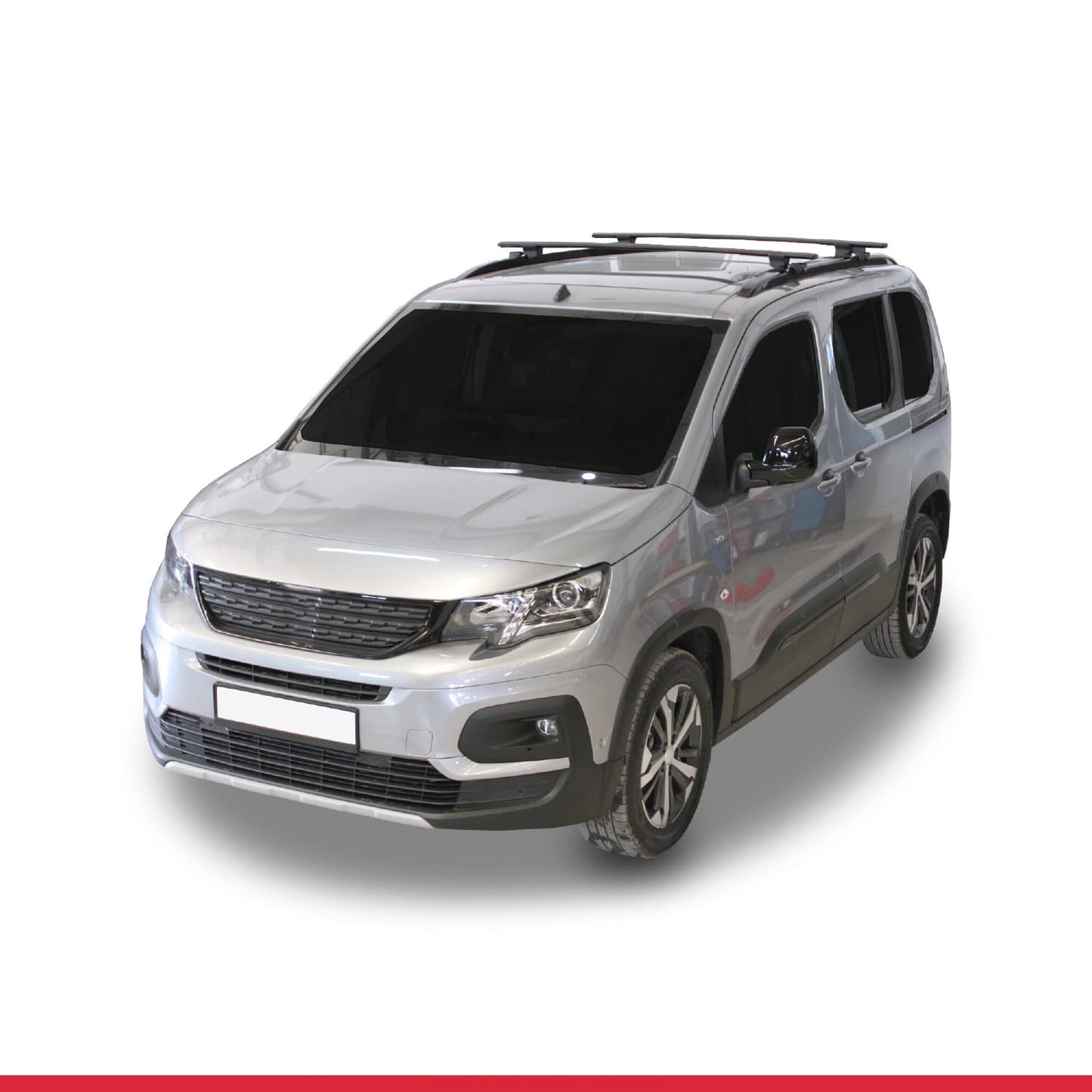 Compatible with Peugeot Rifter 2023-2024 HOOK Model Car Roof Rack Cross Bar Black Aluminium 2 Bars