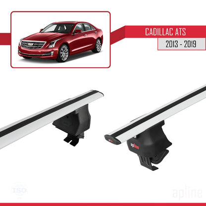 Compatible with Cadillac ATS 2013-2019 ACE-4 Car Roof Rack Cross Bar Grey Aluminium 2 Bars