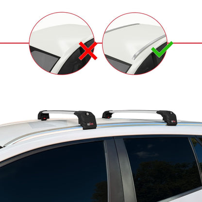 Compatible with Toyota Corolla Touring (E210) 2019-2025 ACE-2 Car Roof Rack Cross Bar Grey Aluminium 2 Bars