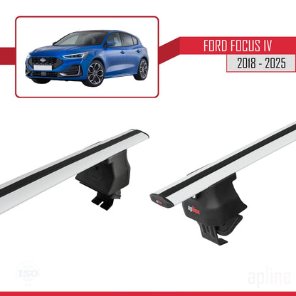 Compatible with Ford Focus 4 (C519) 2018-2025 ACE-4 Car Roof Rack Cross Bar Grey Aluminium 2 Bars