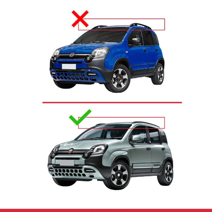 Compatible with Fiat Panda Cross 2014-2025 ACE-2 Car Roof Rack Cross Bar Grey Aluminium 2 Bars