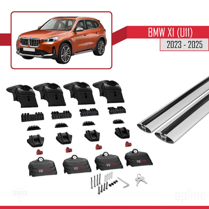 Compatible with BMW X1 (U11) 2023-2025 ACE-2 Car Roof Rack Cross Bar Grey Aluminium 2 Bars
