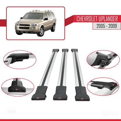 Compatible with Acura TSX Sport Wagon 2011-2014 Fly Model Car Roof Rack Cross Bar Grey Aluminium 3 Bars