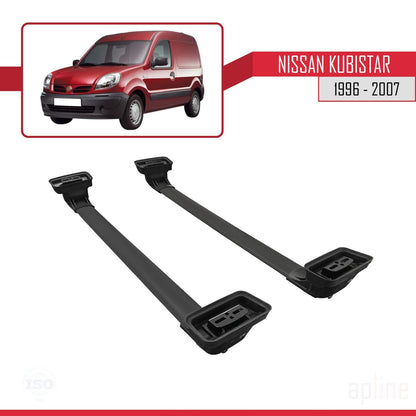 Compatible with Nissan Kubistar 1996-2007 ACE-3 Car Roof Rack Cross Bar Black Aluminium 2 Bars