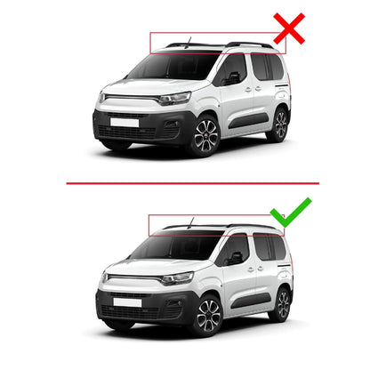 Compatible with Fiat Doblo 3 2023-2025 ACE-2 Car Roof Rack Cross Bar Grey Aluminium 2 Bars