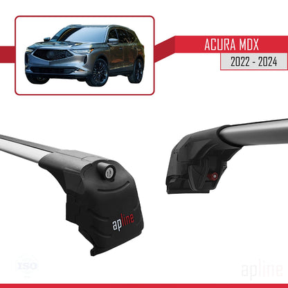 Compatible with Acura MDX 2022-2024 ACE-2 Car Roof Rack Cross Bar Grey Aluminium 2 Bars