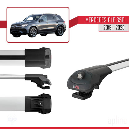 Compatible with Mercedes GLE Class 4 (V167) 2019-2025 ACE-1 Car Roof Rack Cross Bar Grey Aluminium 2 Bars