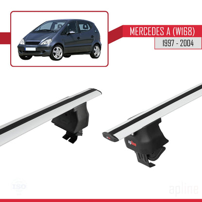 Compatible with Mercedes A Class (W168) 1997-2004 ACE-4 Car Roof Rack Cross Bar Grey Aluminium 2 Bars