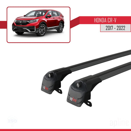 Compatible with Honda CR-V 5 2017-2022 ACE-2 Car Roof Rack Cross Bar Black Aluminium 2 Bars
