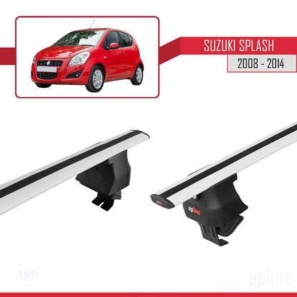 Compatible with Suzuki Splash 2008-2014 ACE-4 Car Roof Rack Cross Bar Grey Aluminium 2 Bars