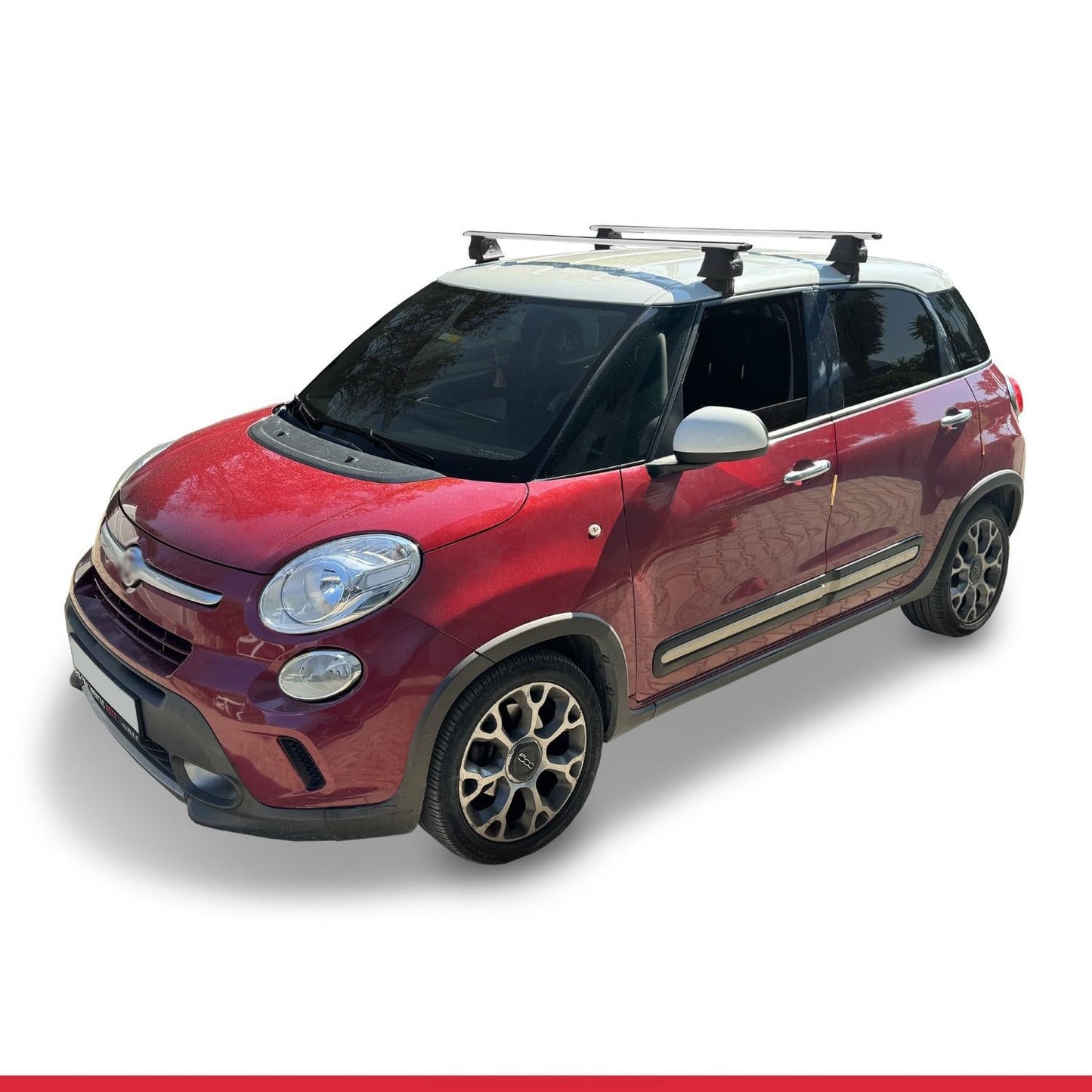 Compatible with Fiat 500 L 2012-2017 ACE-4 Car Roof Rack Cross Bar Grey Aluminium 2 Bars