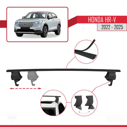Compatible with Honda HR-V 3 2022-2025 ACE-4 Car Roof Rack Cross Bar Black Aluminium 2 Bars