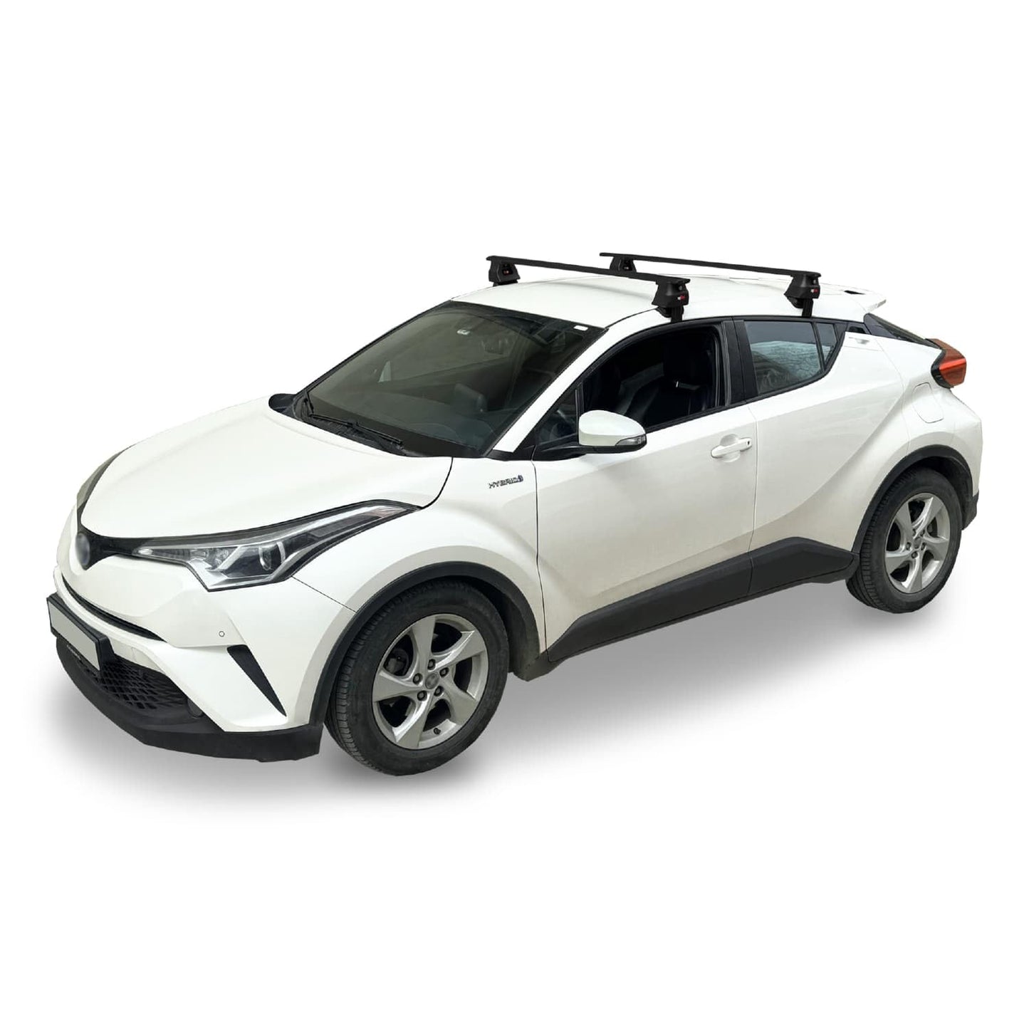 Compatible with Toyota C-HR 2016-2022 ACE-4 Car Roof Rack Cross Bar Black Aluminium 2 Bars