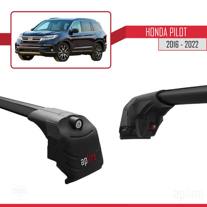 Compatible with Honda Pilot 2016-2022 ACE-2 Car Roof Rack Cross Bar Black Aluminium 2 Bars