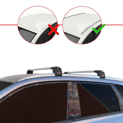Compatible with Suzuki Vitara/Escudo (LY) 2015-2025 ACE-2 Car Roof Rack Cross Bar Grey Aluminium 2 Bars