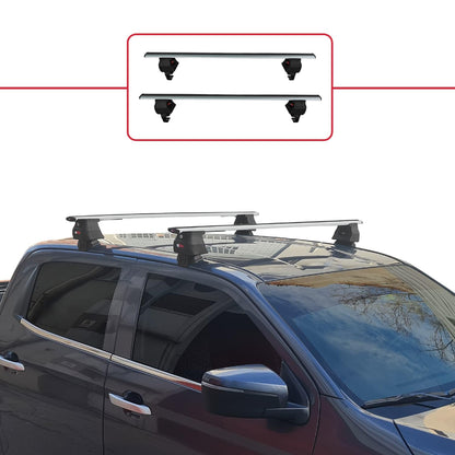 Compatible with Isuzu D-Max 3 (RG01) 2020-2025 ACE-4 Car Roof Rack Cross Bar Grey Aluminium 2 Bars