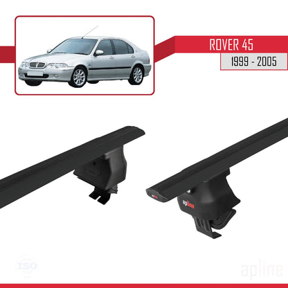Compatible with Rover 45 1999-2005 ACE-4 Car Roof Rack Cross Bar Black Aluminium 2 Bars