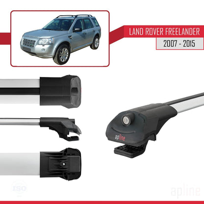 Compatible with Land Rover Freelander 2 (L359) 2007-2015 ACE-1 Car Roof Rack Cross Bar Grey Aluminium 3 Bars