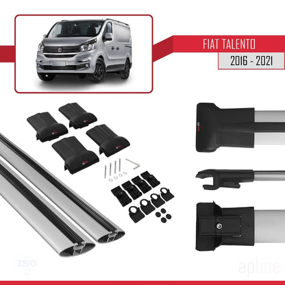 Compatible with Fiat Talento 2016-2021 Fly Model Car Roof Rack Cross Bar Grey Aluminium 2 Bars