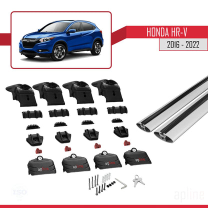 Compatible with Honda HR-V 2016-2022 ACE-2 Car Roof Rack Cross Bar Grey Aluminium 2 Bars