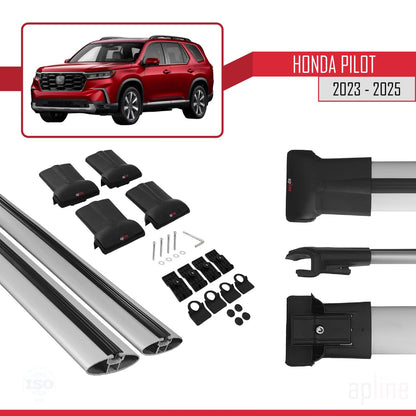 Compatible with Honda Pilot 2023-2025 Fly Model Car Roof Rack Cross Bar Grey Aluminium 2 Bars