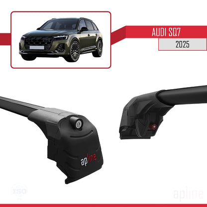 Compatible with Audi SQ7 2024-2025 ACE-2 Car Roof Rack Cross Bar Black Aluminium 2 Bars