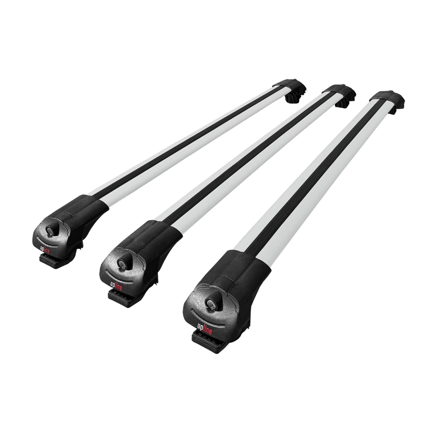 Compatible with Dacia Duster 2 (HM) 2018-2024 ACE-1 Car Roof Rack Cross Bar Grey Aluminium 3 Bars
