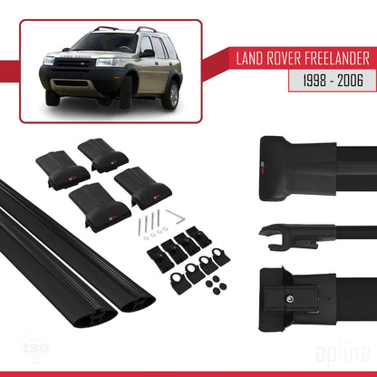 Compatible with Land Rover Freelander (L314) 1998-2006 Fly Model Car Roof Rack Cross Bar Black Aluminium 2 Bars