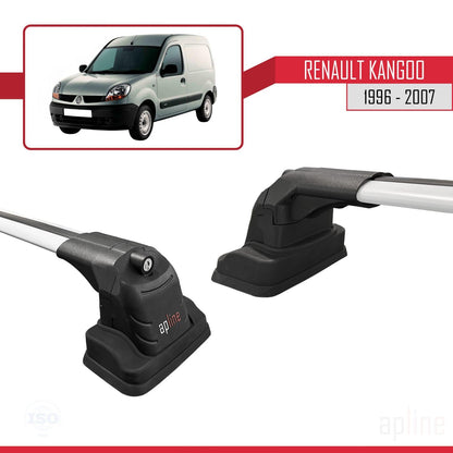 Compatible with Renault Kangoo 1996-2007 ACE-3 Car Roof Rack Cross Bar Grey Aluminium 2 Bars