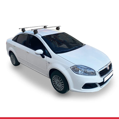 Compatible with Fiat Linea (323) 2007-2016 ACE-4 Car Roof Rack Cross Bar Grey Aluminium 2 Bars