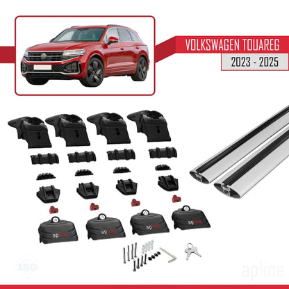 Compatible with VW Touareg 2023-2025 ACE-2 Car Roof Rack Cross Bar Grey Aluminium 2 Bars