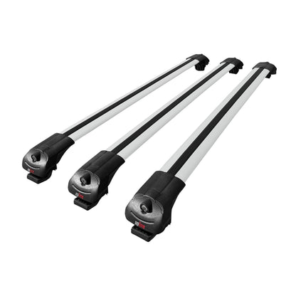 Compatible with Nissan Navara 3 (D40) 2005-2014 ACE-1 Car Roof Rack Cross Bar Grey Aluminium 3 Bars