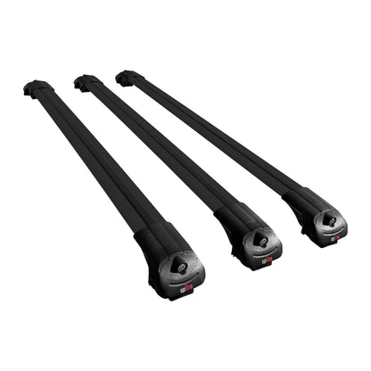 Compatible with Kia Soul (AM) HB 2009-2013 ACE-1 Car Roof Rack Cross Bar Black Aluminium 3 Bars