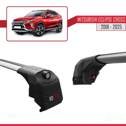 Compatible with Mitsubishi Eclipse Cross (GK) 2018-2025 ACE-2 Car Roof Rack Cross Bar Grey Aluminium 2 Bars