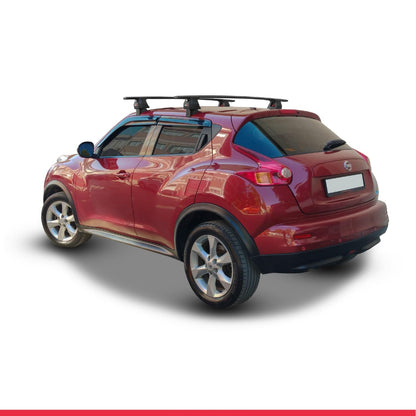 Compatible with Nissan Juke (F15) 2010-2019 ACE-4 Car Roof Rack Cross Bar Black Aluminium 2 Bars