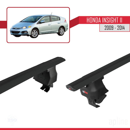Compatible with Honda Insight 2 (ZE2) 2009-2014 ACE-4 Car Roof Rack Cross Bar Black Aluminium 2 Bars
