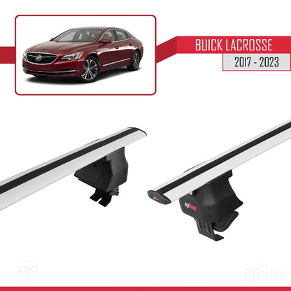 Compatible with Buick Lacrosse 2017-2023 ACE-4 Car Roof Rack Cross Bar Grey Aluminium 2 Bars